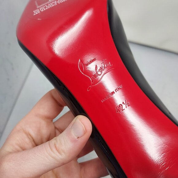Christian Louboutin Kate Black Patent Heel Pump - Picture 4 of 10